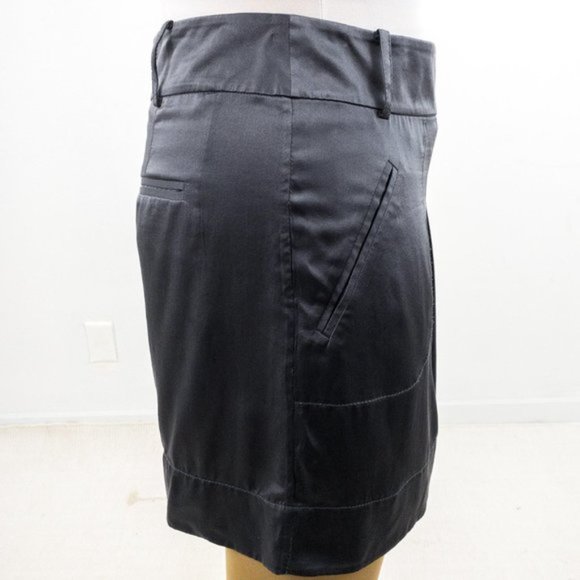 Banana Republic Silk Straight Mini Skirt Gray M/L - Picture 3 of 8